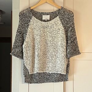 Phillip Lim sweater, cream black, 3/4 length sleeves slightly rolled size M